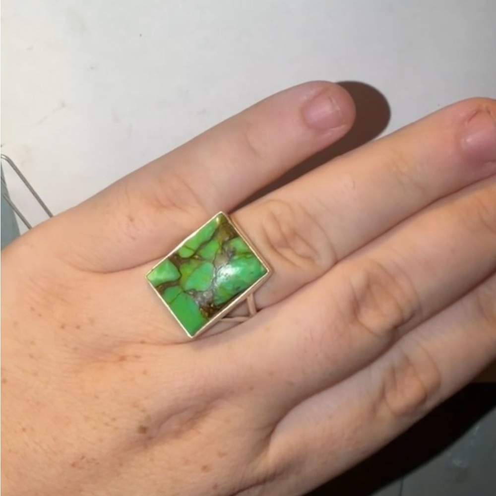 Green Mojave Turquoise Ring